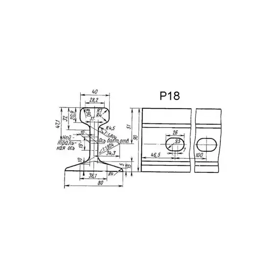 Рельс Р18