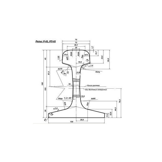 Рельс железнодорожный Р-65