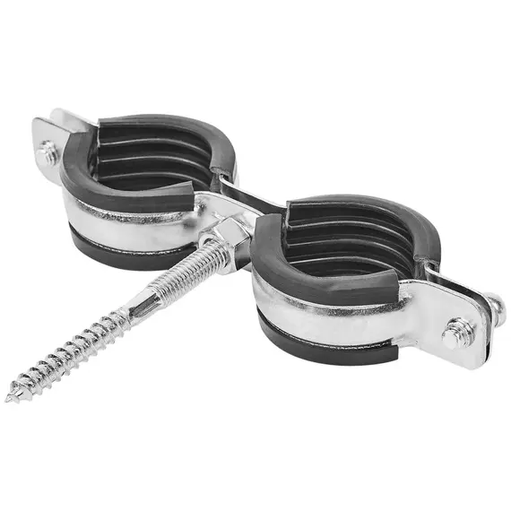 Хомут для двойной штанги с чугунными грузами