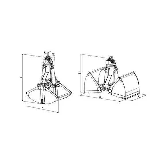 Гидравлический грейфер МГМг2-5-ВТ2-0,4